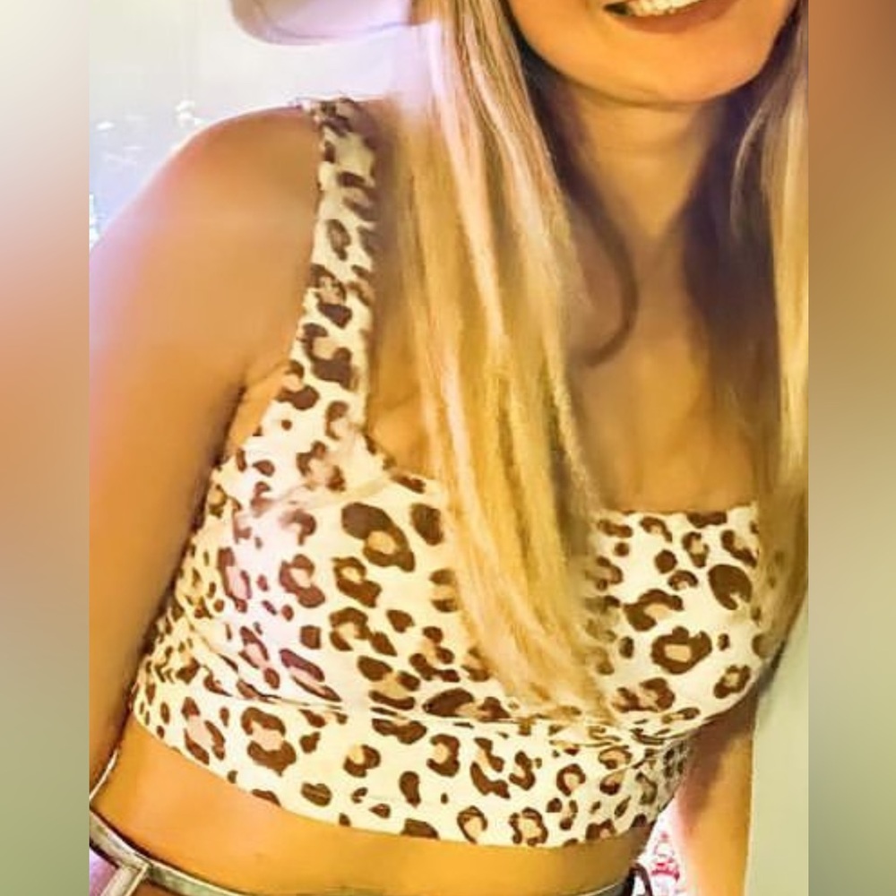 Cowprint crop tank